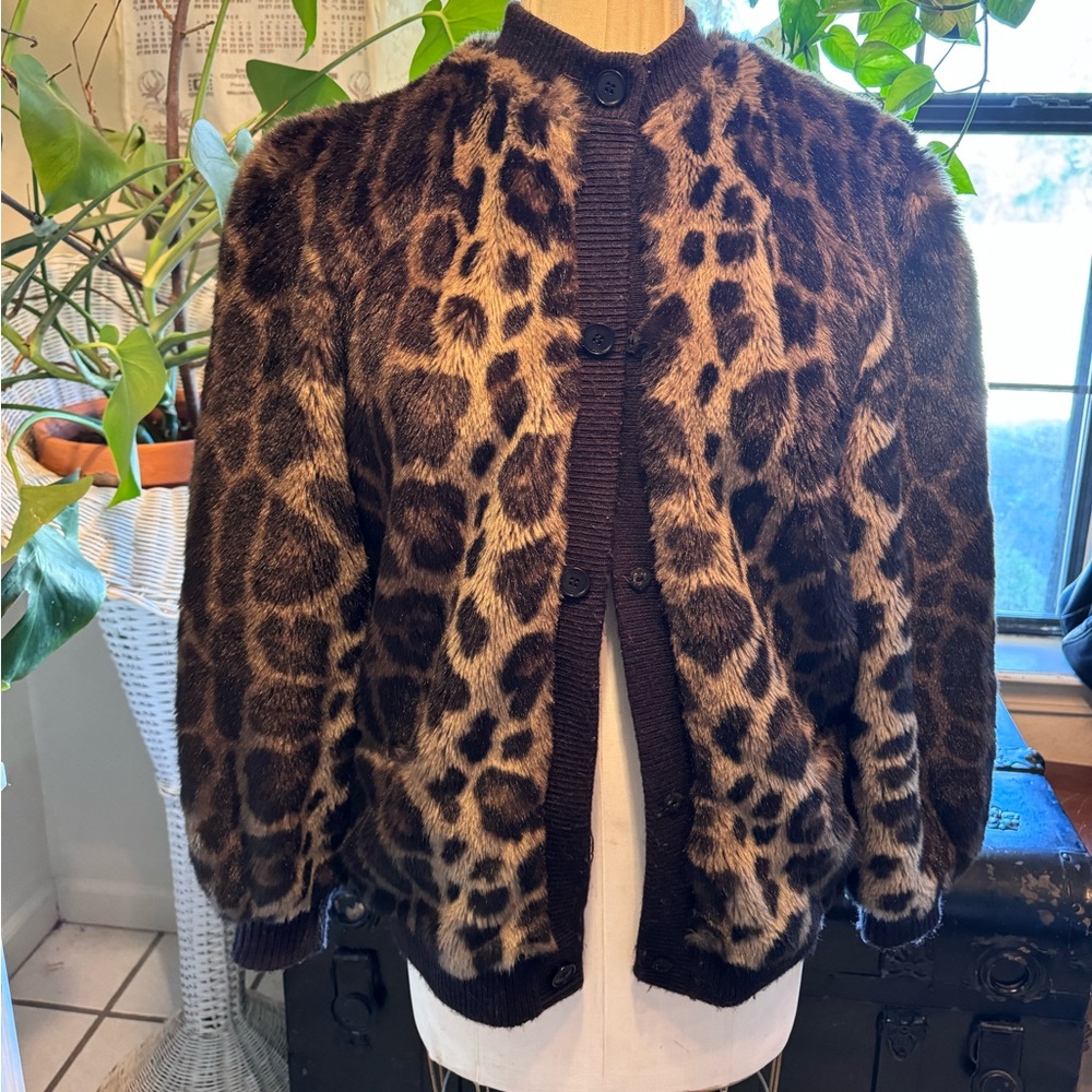 1970s Leopard faux Fur Coat